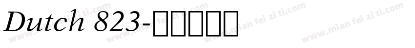 Dutch 823字体转换